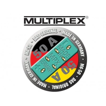 Toma MPX - Toma MPX 6 pines macho (x3) M6 50A original MULTIPLEX - FLASH RC