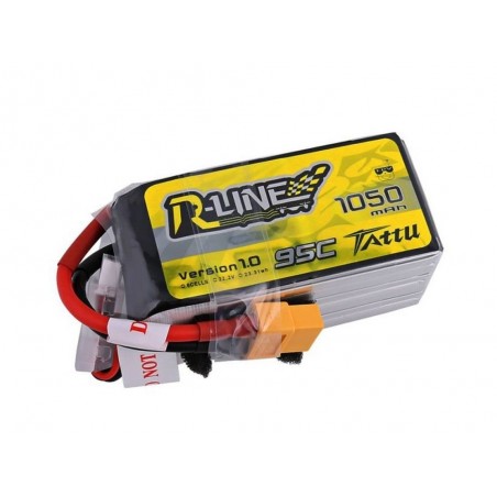 Batterien für den Antrieb von RC-Flugzeugen - Batterie Tattu R-line V1.0 lipo 6S 22.2V 1050mAh 95C Stecker xt60 - FLASH RC
