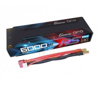Batterie Gens Ace RS Hardcase, Lipo Hv 2S 7.6V 6000mAh 100C prise 5mm - FLASH RC