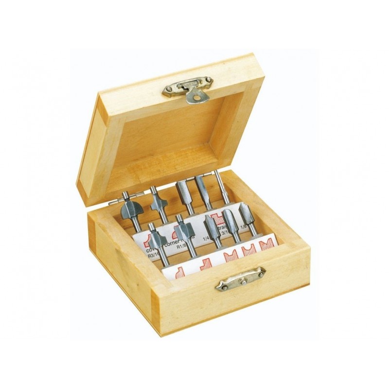 Proxxon Fraises jeu de 10 pour bois à profiler pour FT300- MT300-OFV-MOF livré coffret bois - FLASH RC