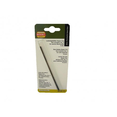 Cuchillas y cortes - Proxxon Super Cut Wood Blade, dientes finos (No.3: 34 dientes en 25mm), 12 piezas - FLASH RC