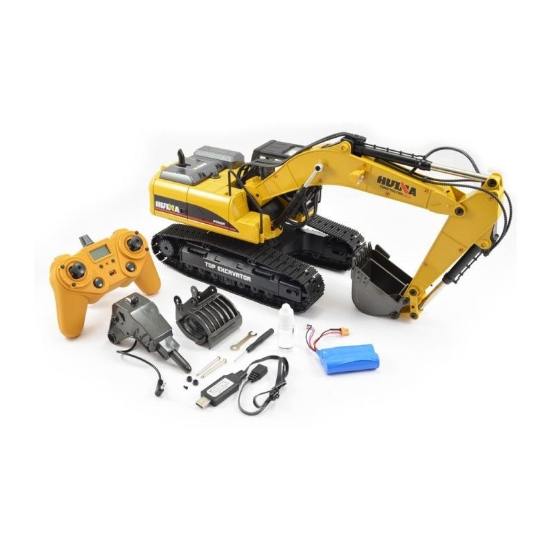 Huina excavatrice métal 1/14ème RTR (CY1580) - V4 - FLASH RC