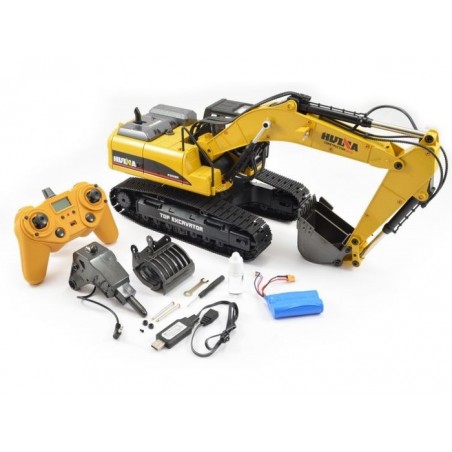 RC-Kipper und Baufahrzeuge - Huina Bagger Metall 1/14 RTR (CY1580) - V4 - FLASH RC