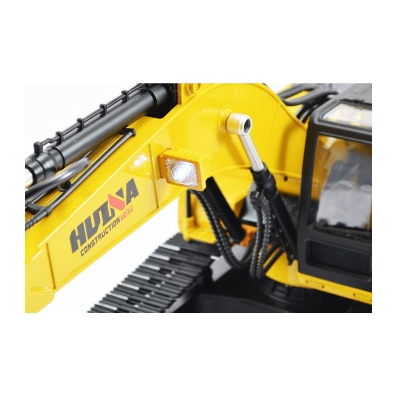 Camiones volquete y vehículos de construcción RC - Huina excavadora de metal 1/14th RTR (CY1580) - V4 - FLASH RC