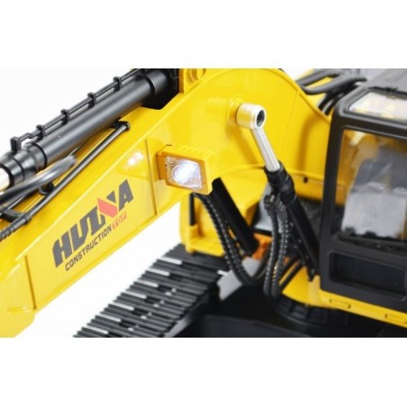 Dump trucks and construction vehicles RC - Huina metal excavator 1/14th RTR (CY1580) - V4 - FLASH RC