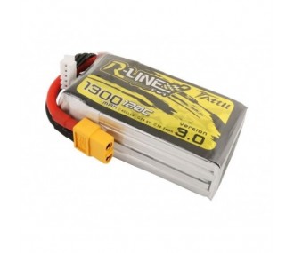 Batteries de propulsion avions RC - Batterie Tattu R-line V3.0 lipo 4S 14.8V 1300mAh 120C prise xt60 - FLASH RC 2