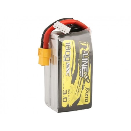 Batteries de propulsion avions RC - Batterie Tattu R-line V3.0 lipo 4S 14.8V 1800mAh 120C prise xt60 - FLASH RC