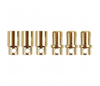 Prise OR 2/2.3/3/3.5/4/5/5.5/6/8 - Prise OR PK Ø8,0mm M/F (3 paires) - FLASH RC