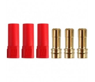 Presa AS150 / XT150 - Presa XT150 maschio custodia rossa (3 pz.) - FLASH RC