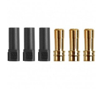 Prise AS150 / XT150 - Prise XT150 male boîtier noir (3 pcs) - FLASH RC