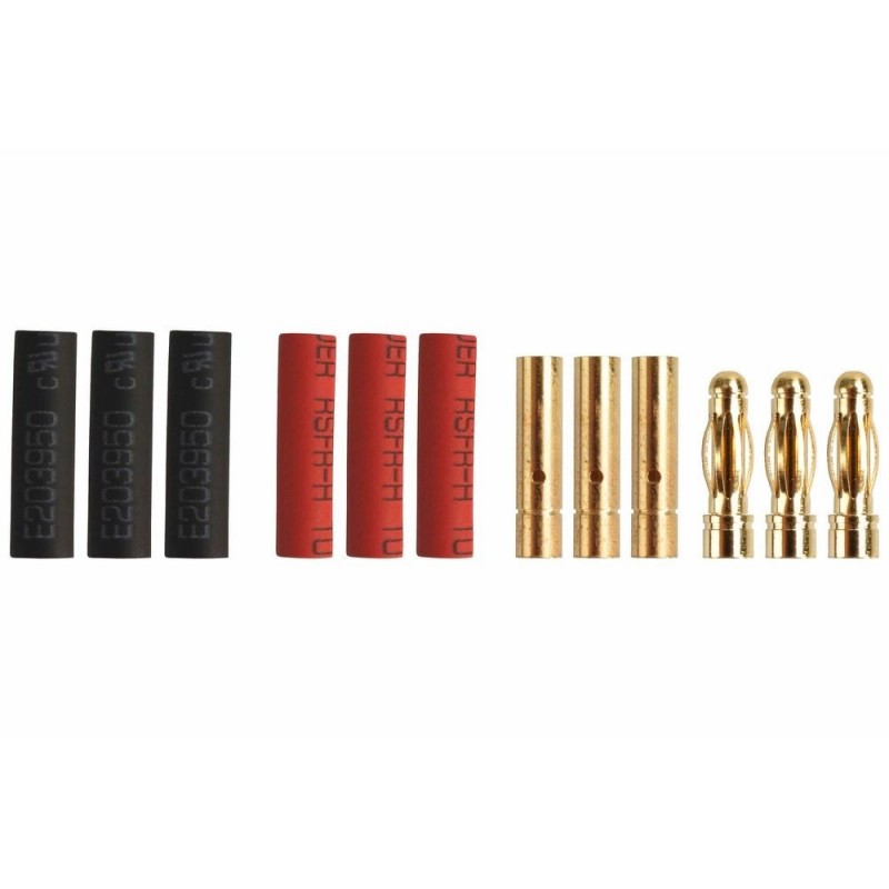 Prise OR 2/2.3/3/3.5/4/5/5.5/6/8 - Prise OR PK 3,0 mm M/F  (3 paires) - FLASH RC
