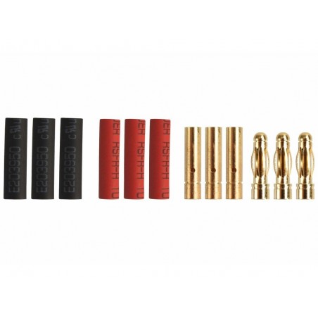 Toma OR 2/2,3/3/3,5/4/5/5,5/6/8 - Toma OR PK 3,0 mm M/F (3 pares) - FLASH RC