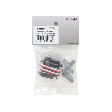 Servos - Align DS455M metal servo (HV) (17g, 2.9kg.cm, 0.04s/60°) - FLASH RC