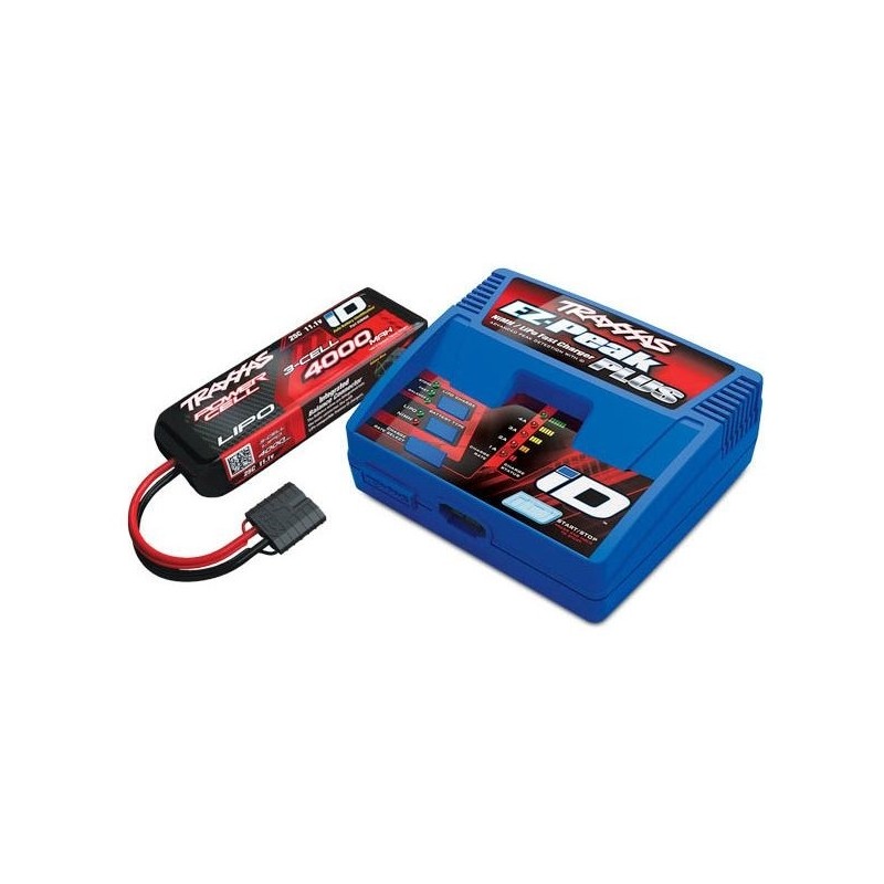 Chargers - Traxxas NiMh/Lipo EZ-Peak Plus 2970G + LiPo 3S 4000MAH 2849X - FLASH RC