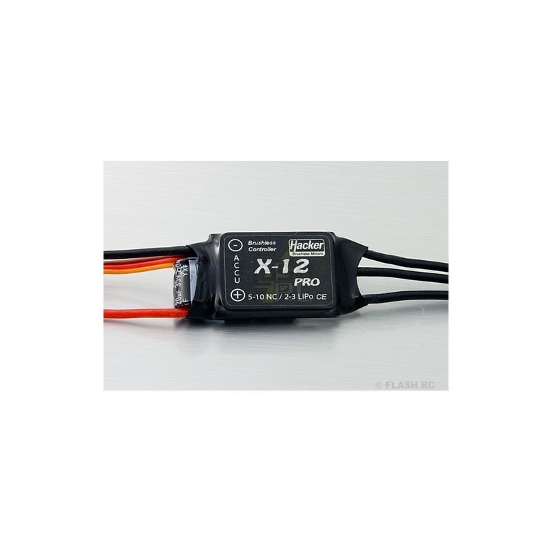 Brushless - Controlador Hacker 12A - X-12-Pro con BEC - FLASH RC