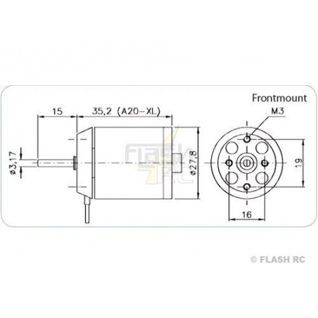 Outrunner - Brushless-Motor Hacker A20-12XL EVO - FLASH RC