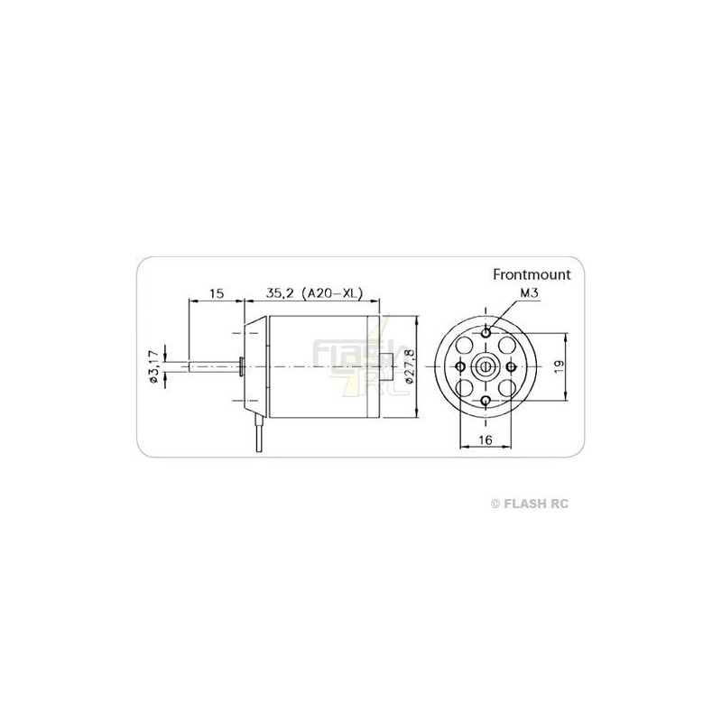 Outrunner - Moteur Brushless Hacker A20-6 XL 10-Pole EVO - FLASH RC