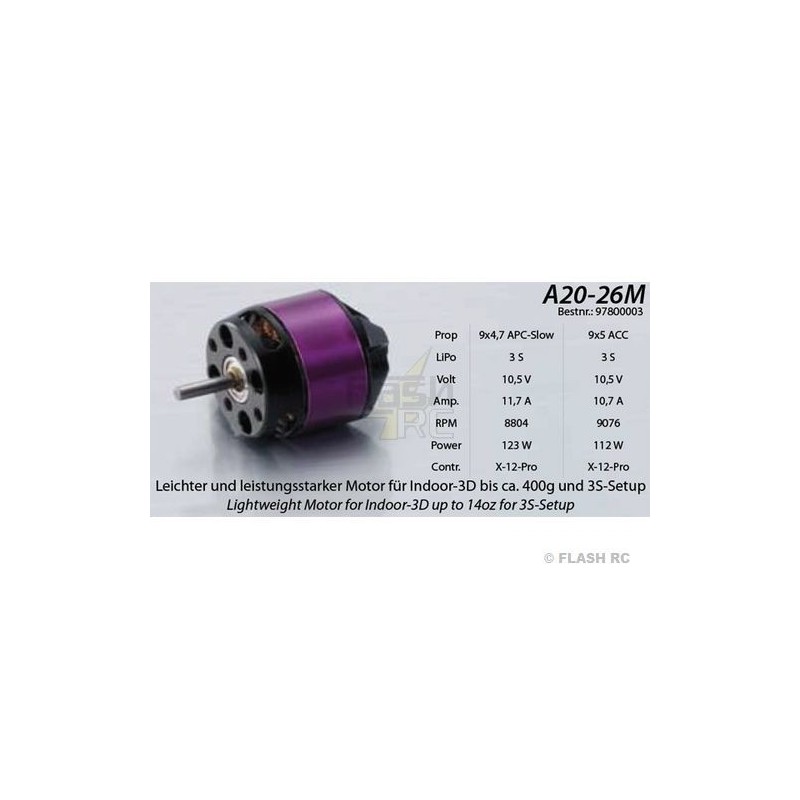 Outrunner - Brushless-Motor Hacker A20-26M EVO - FLASH RC