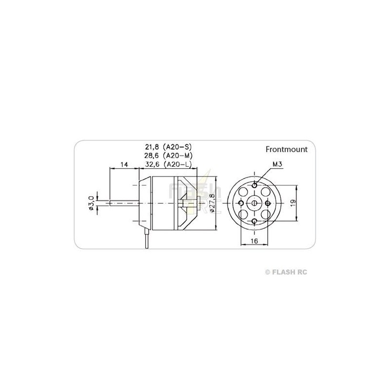 Outrunner - Moteur Brushless Hacker A20-26M EVO - FLASH RC