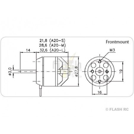 Outrunner - Motor sin escobillas Hacker A20-26M EVO - FLASH RC