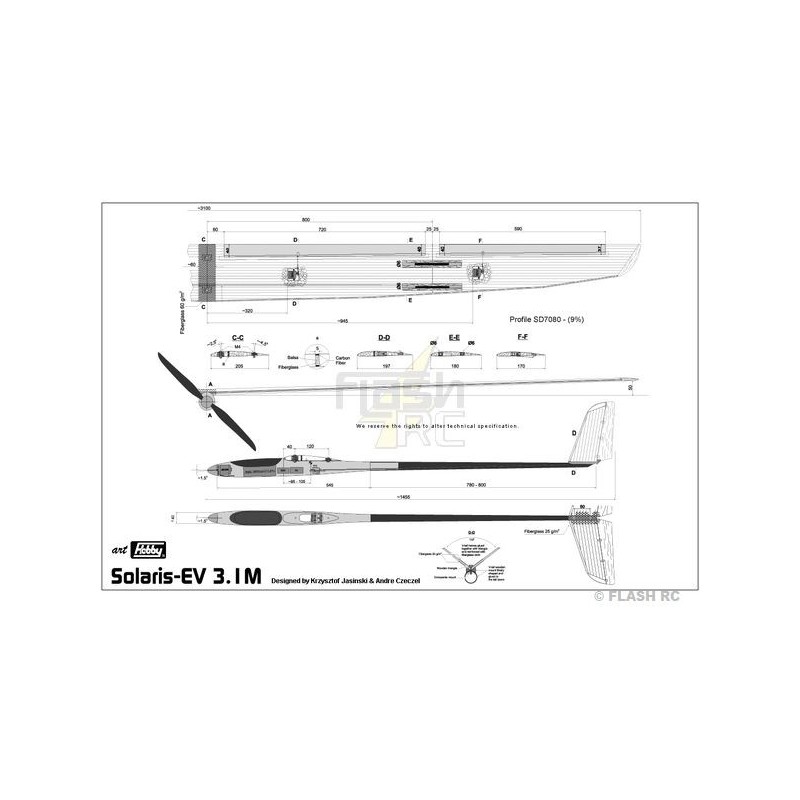 Motoalianti RC - Solaris EV circa 3,10m Art Hobby - FLASH RC
