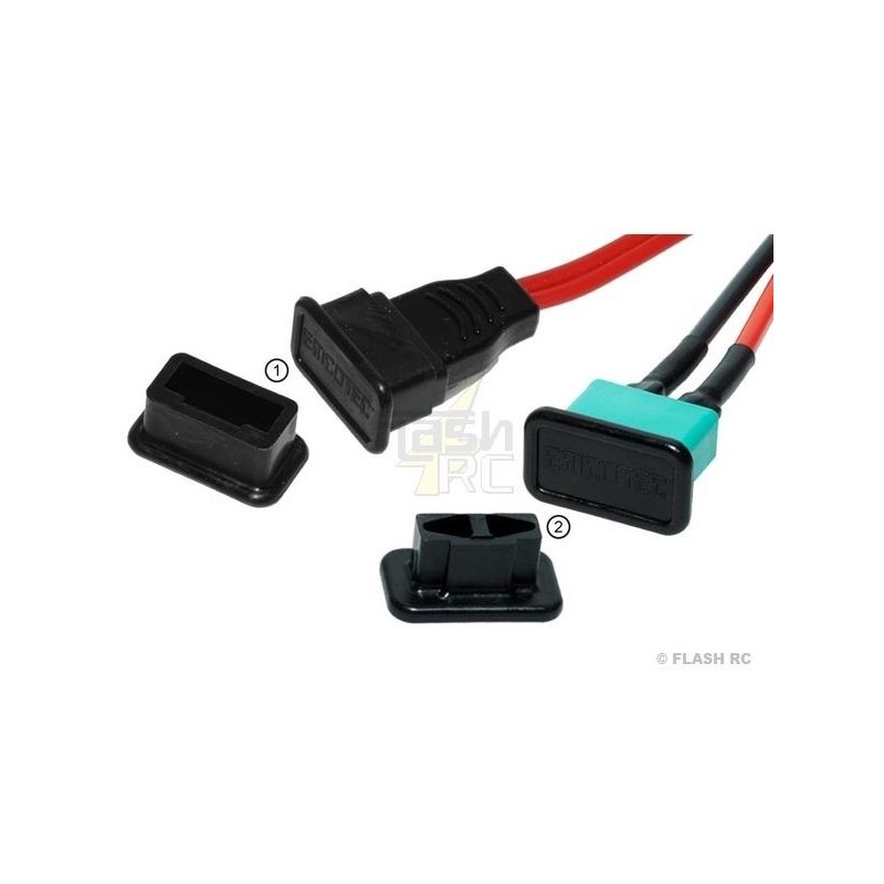 Clips de seguridad para alargaderas/enchufes - Tapa protectora para enchufe MPX (5 uds.) - FLASH RC