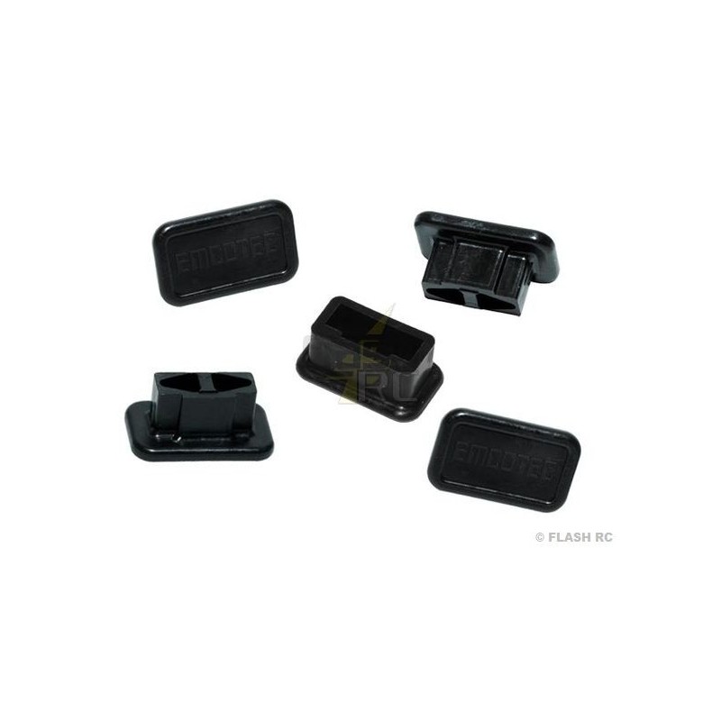 Clips sécurité rallonge/protections prise - Capuchon de protection pour Prise MPX femelle (5 pcs) - FLASH RC