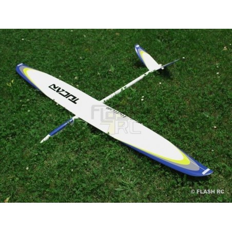 Planeadores RC - Tucan todo fibra aprox.2.00m blanco y azul RCRCM - FLASH RC