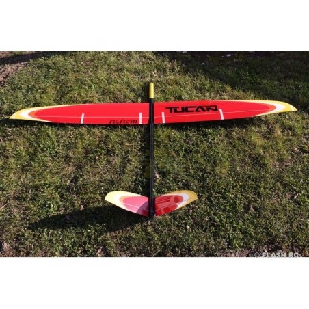 Alianti RC - Tucan tutta fibra circa 2,00m rosso e giallo RCRCM - FLASH RC