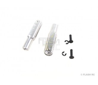 2152 - Chape alu M2.5 L:23mm axe:1.6mm (2 pcs) Mp Jet - FLASH RC