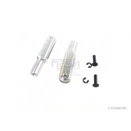Metal recto - 2152 - Horquilla de aluminio M2.5 L:23mm eje:1.6mm (2 uds) Mp Jet - FLASH RC