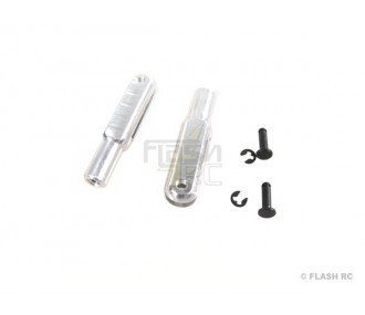 Metal straight - 2156 - Aluminium clevis Dia.3mm L:23mm axis:1.6mm (2 pcs) Mp Jet - FLASH RC
