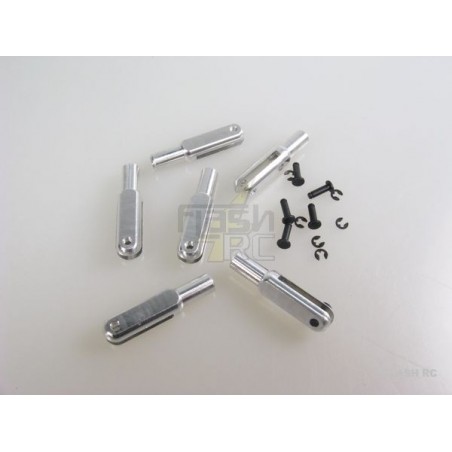 2157 - Chape alu Dia.3mm L:23mm axe:1.6mm (6 pcs) Mp Jet - FLASH RC