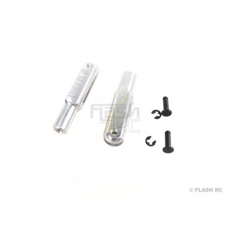 Metal recto - 2160 - Horquilla de aluminio M3 L:30mm eje:1.6mm (2 uds) Mp Jet - FLASH RC