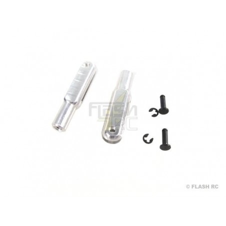 2162 - Chape alu M3 L:30mm axe:2mm (2 pcs) Mp Jet - FLASH RC