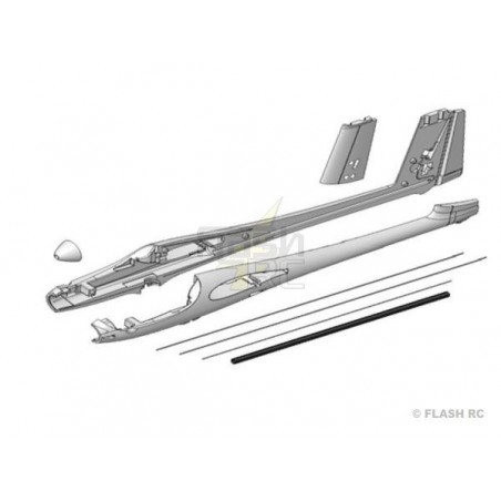 Fuselages Planeurs/Motoplaneurs RC - SOLIUS : Fuselage + tringleries - FLASH RC
