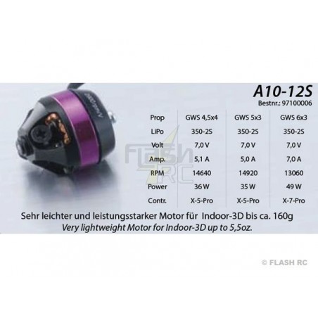 Indoor - Brushless Motor Hacker A10-12S - FLASH RC