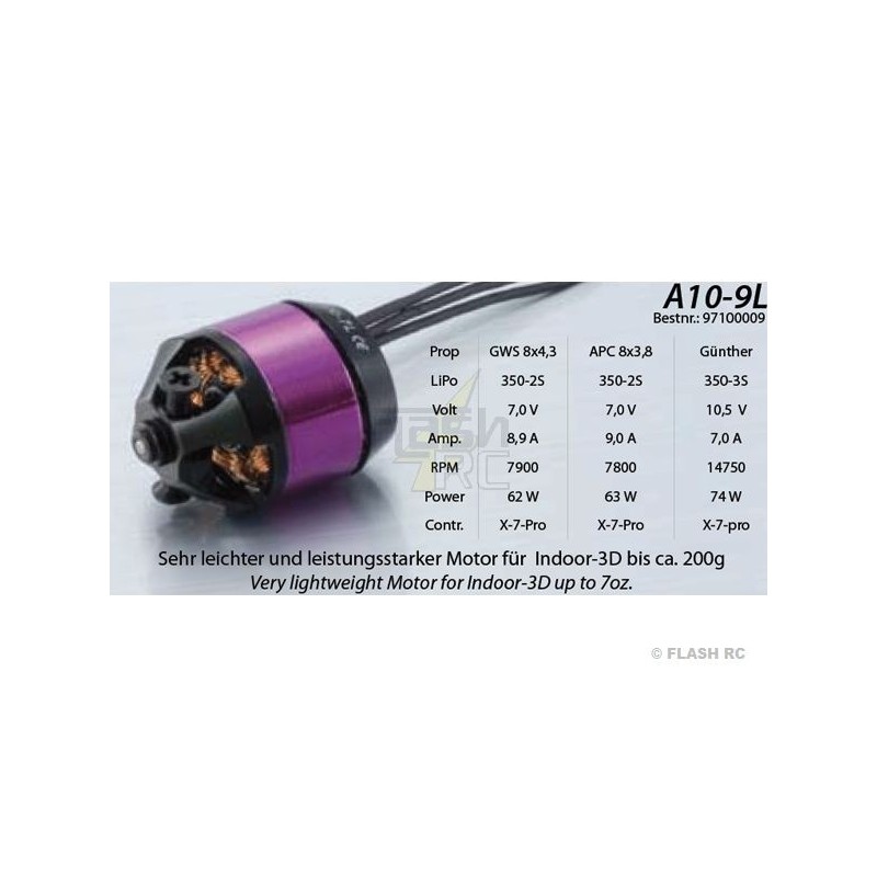 Outrunner - Brushless-Motor Hacker A10-9L - FLASH RC