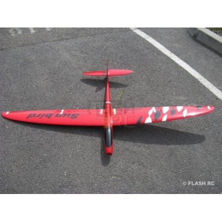 RC-Motorsegler - E-Sunbird Vollfaser ca.1.50m rot & schwarz RCRCM - FLASH RC