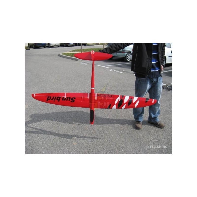 Motoveleros RC - E-Sunbird todo fibra aprox.1.50m rojo y negro RCRCM - FLASH RC