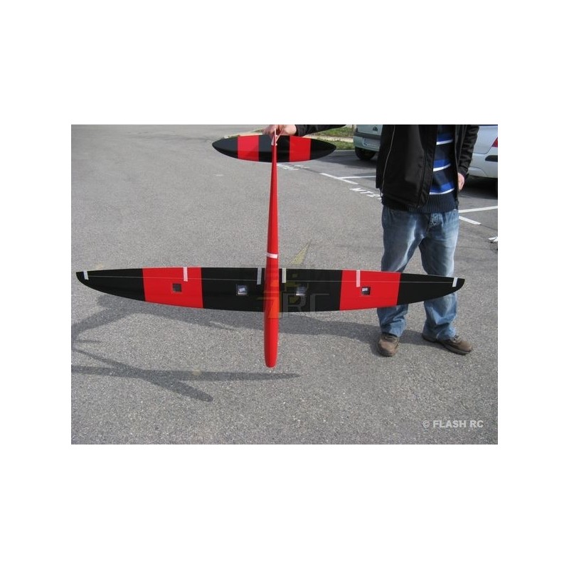 RC-Motorsegler - E-Sunbird Vollfaser ca.1.50m rot & schwarz RCRCM - FLASH RC