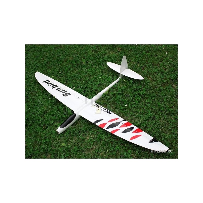 RC Motorgliders - E-Sunbird all carbon 1.50m white & red RCRCM - FLASH RC
