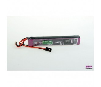 Batterie ricevitore - Hacker TopFuel Eco-RX SLIM RX MTAG batteria, lipo 2S 7.4V 1450mAh 20C servo jack JR/UNI - FLASH RC