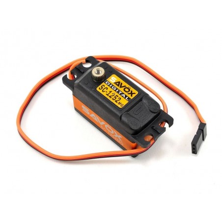Servo numérique bas profil Savox SC-1252MG (44g, 7.0kg.cm, 0.07s/60°) - FLASH RC