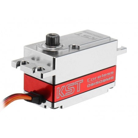 Servos - KST DS1509MG HV servo de perfil bajo (55g, 12.8kg.cm, 0.09s/60°) - FLASH RC