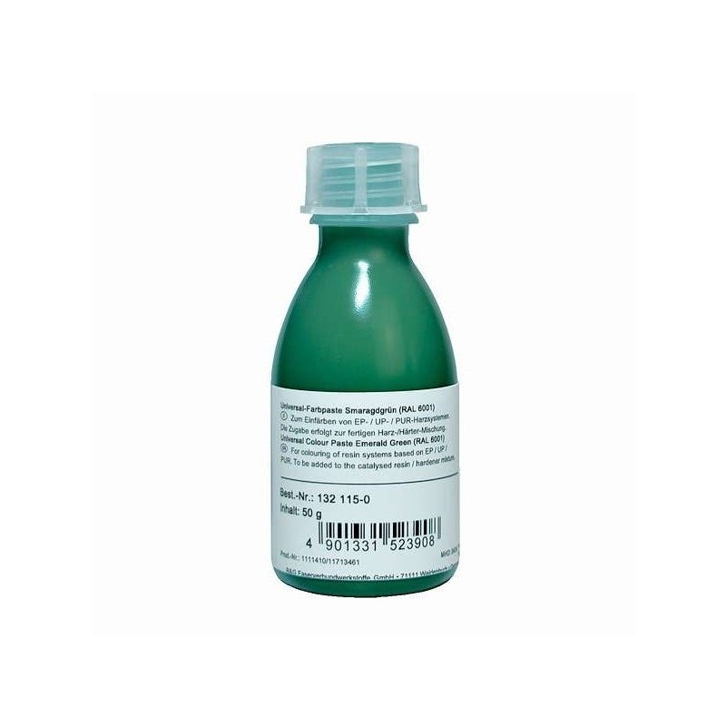 Epoxy coloring pastes - Epoxy coloring paste emerald green (RAL 6001) 50g R&G - FLASH RC