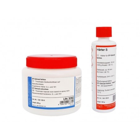 Gelcoat - Gelcaot epoxy EP incolore + durcisseur S 15mn (690gr) - R&G - FLASH RC