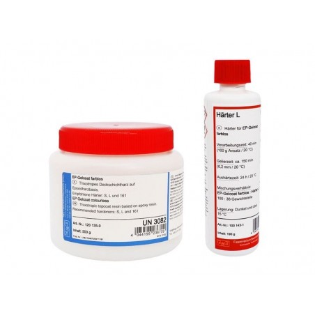 Gelcoat - Gelcaot epoxy EP incolore + durcisseur L 40mn (690gr) - R&G - FLASH RC