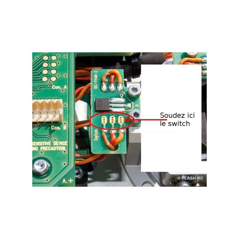 Asas - Asa (1 ud.) con interruptor de 3 posiciones DS/DC Jeti - FLASH RC