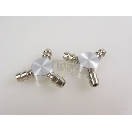 Gasoline/methanol hoses & acc. - Large Y-coupler ø3mm (2 pcs) - FLASH RC